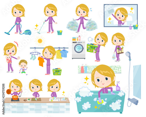school fair skin girl purple jersey_housekeeping