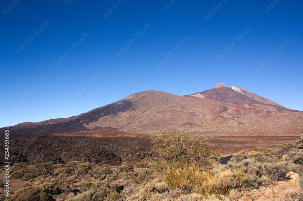 View from the base of the summits of Teide and Pico Viejo