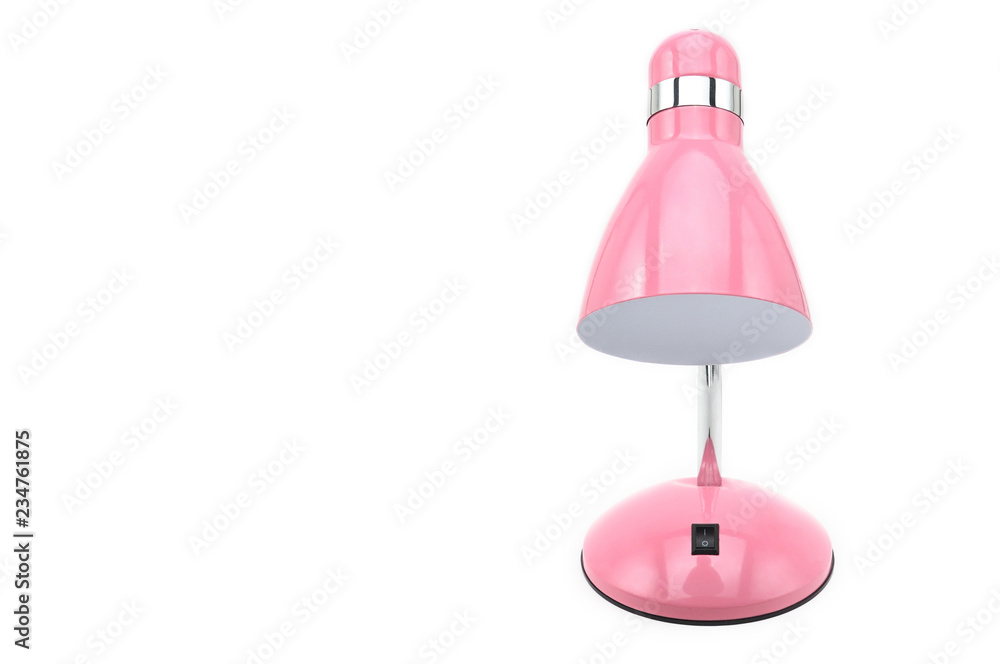Obraz premium Pink table lamp on an isolated background