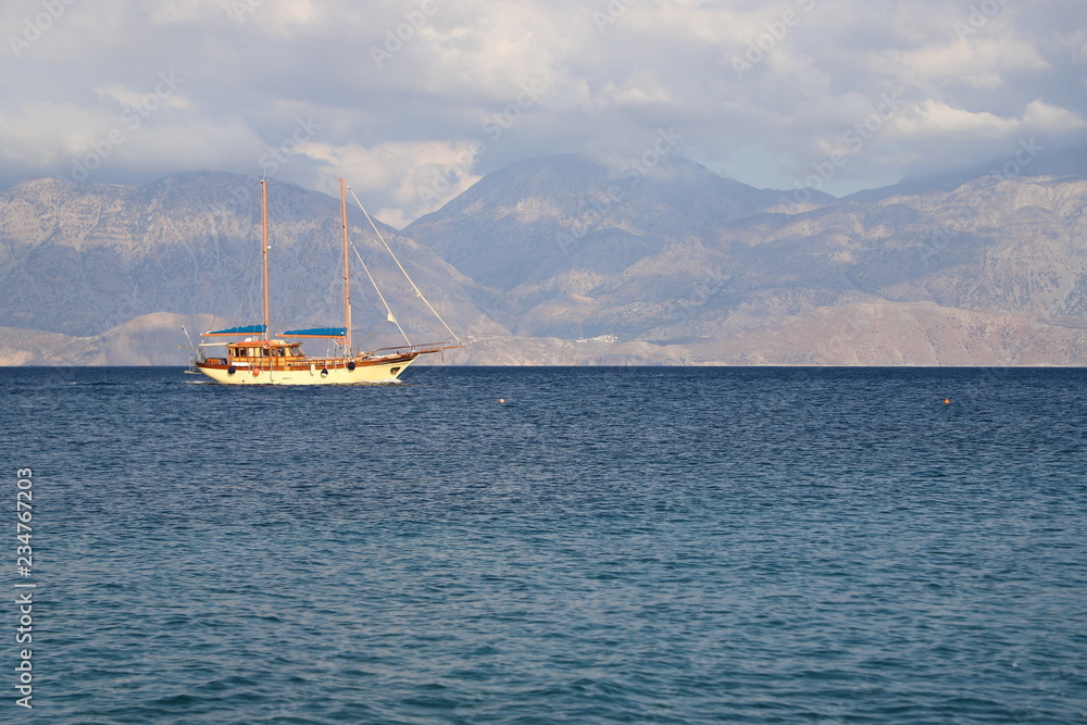 Cruise ship in the sea