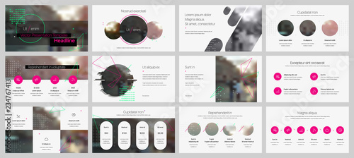 Presentation template. Elements for slide presentations on a white background. Use also as a flyer, brochure, corporate report, marketing, advertising, annual report, banner. Vector