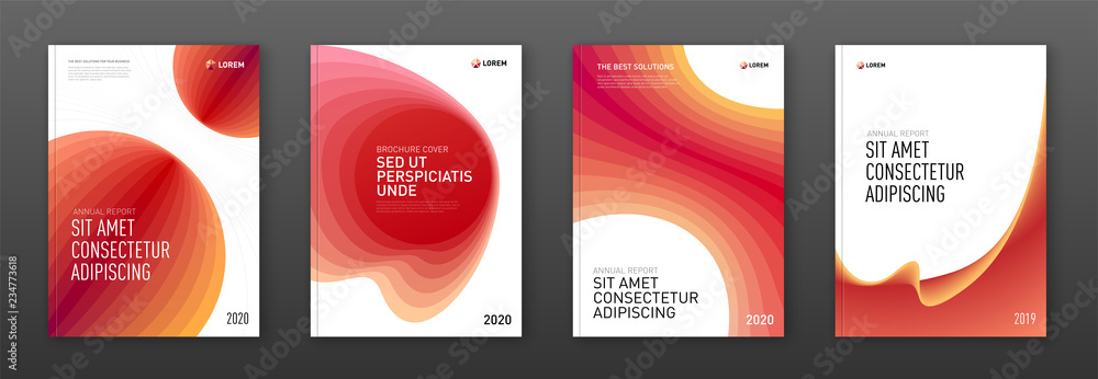 Brochure cover design templates set for business