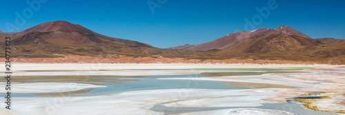 Atacama Desert  Chile. Salar Aguas Calientes. Lake Tuyacto. South America.