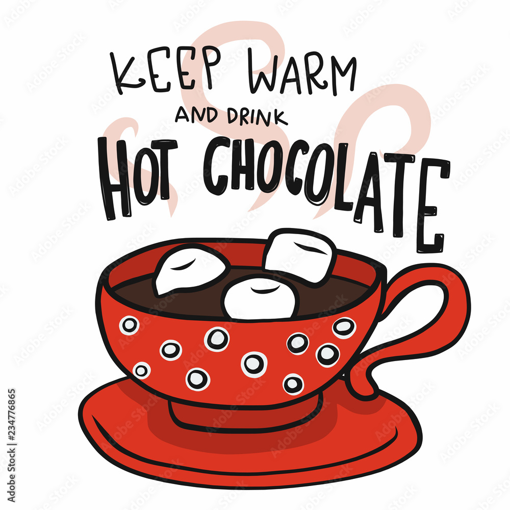 drinking hot chocolate cartoon