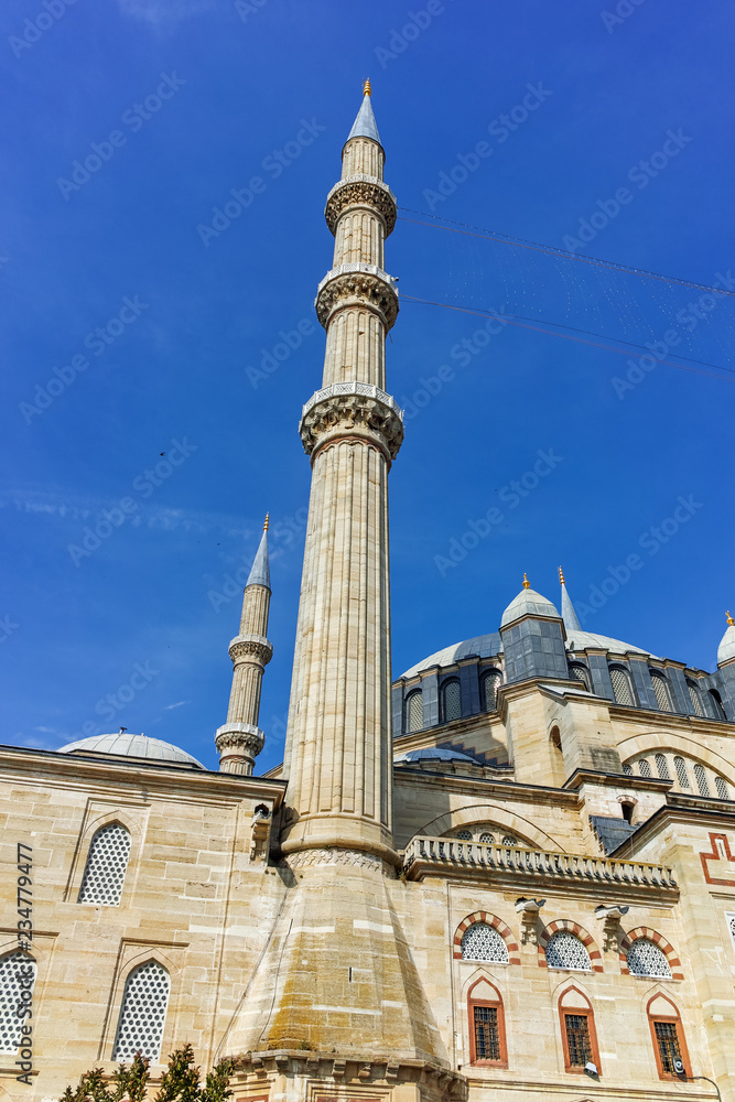 Outside view of Selimiye Mosque Built between 1569 and 1575  in city of Edirne,  East Thrace, Turkey