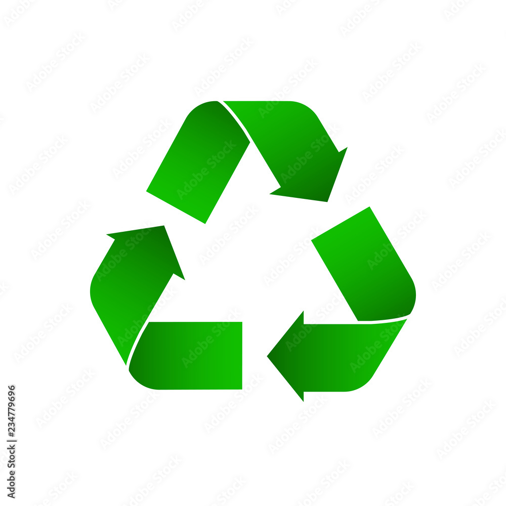 Fototapeta premium Green recycle symbol