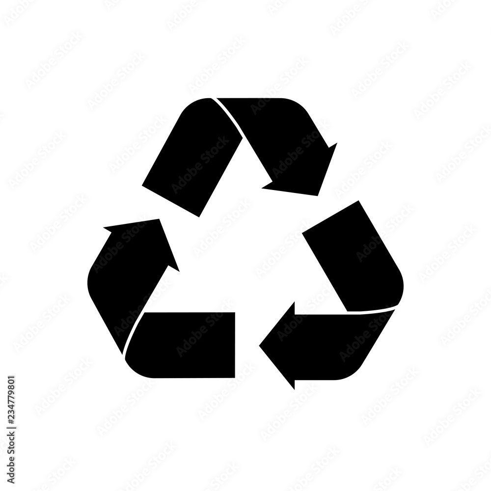 Black recycle symbol Black recycle symbol