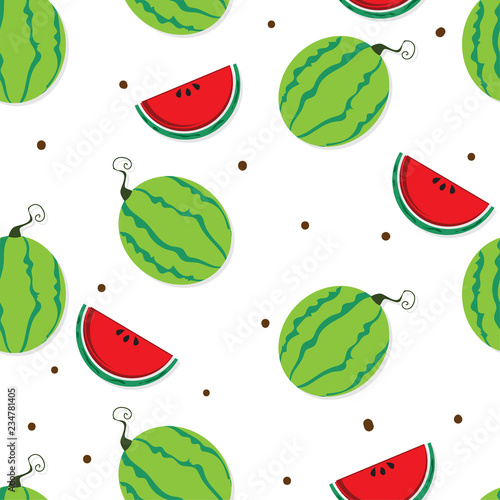 Fototapeta Naklejka Na Ścianę i Meble -  fruit pattern background graphic watermelon