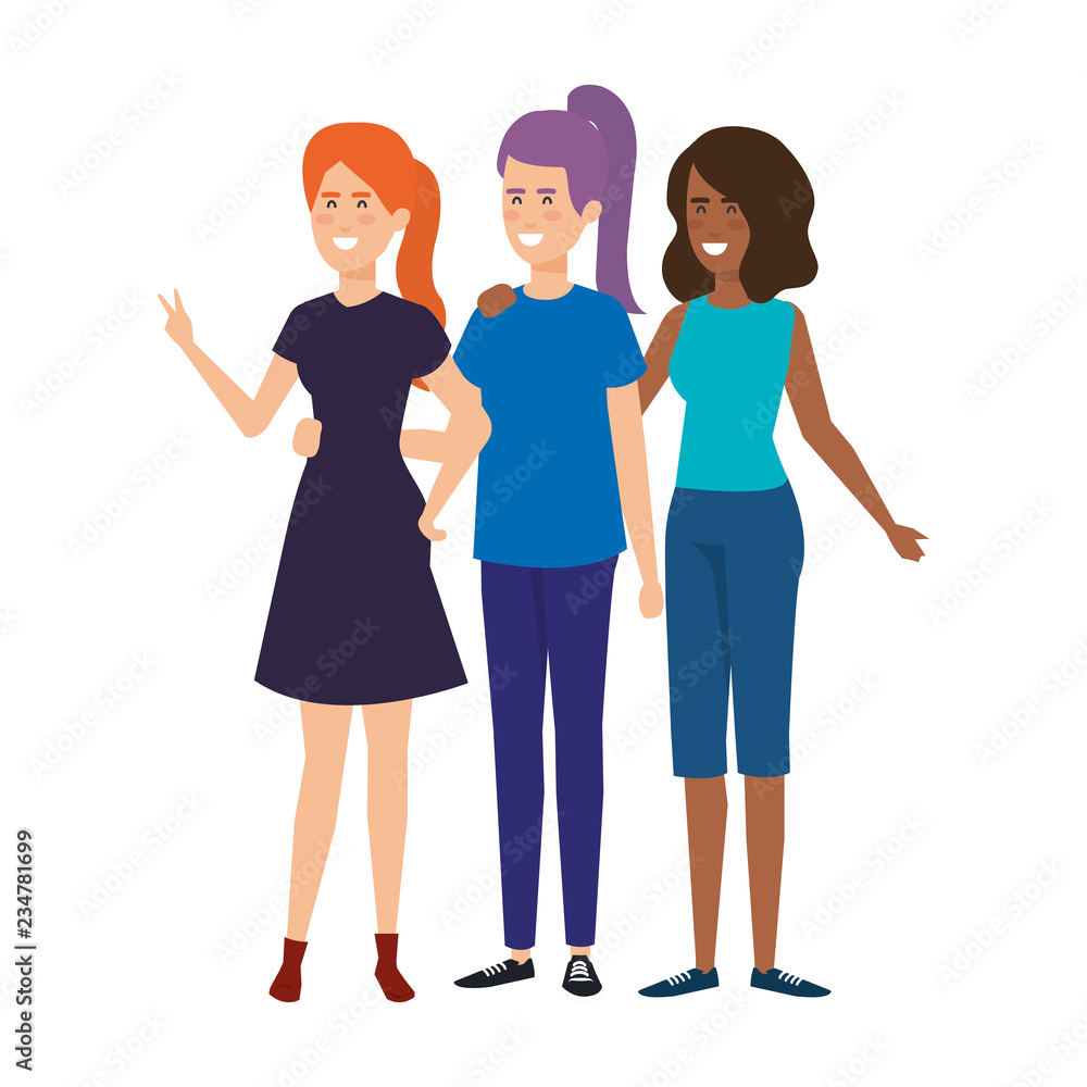 Obraz premium group of people characters