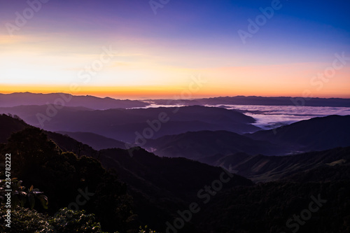  landscape Mountain with sunset in Nan Thailand