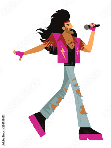 glam rockstar singing
