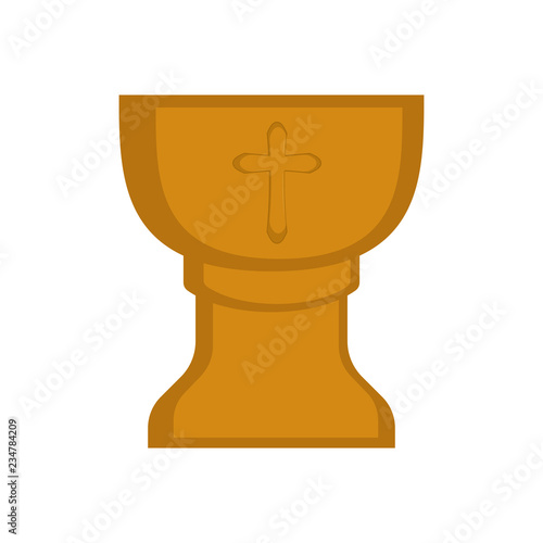 Isolated chalice icon. Catholic object. Vector illustration design