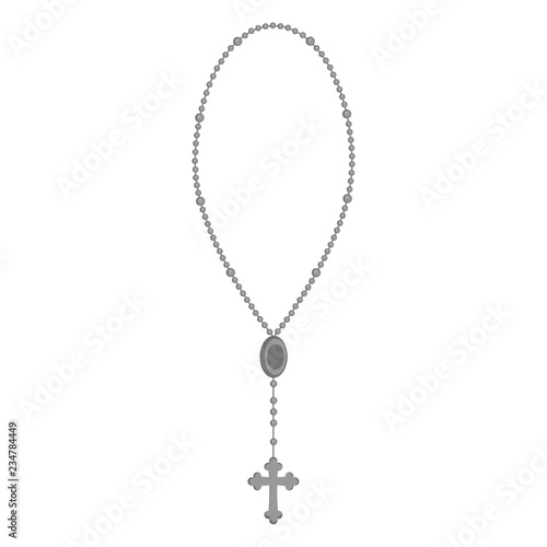 Isolated rosary beads icon. Vector illustration design