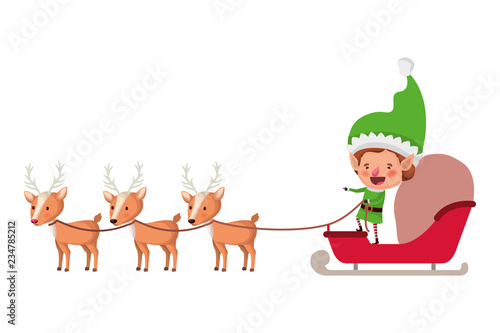 elf with sleigh avatar chatacter