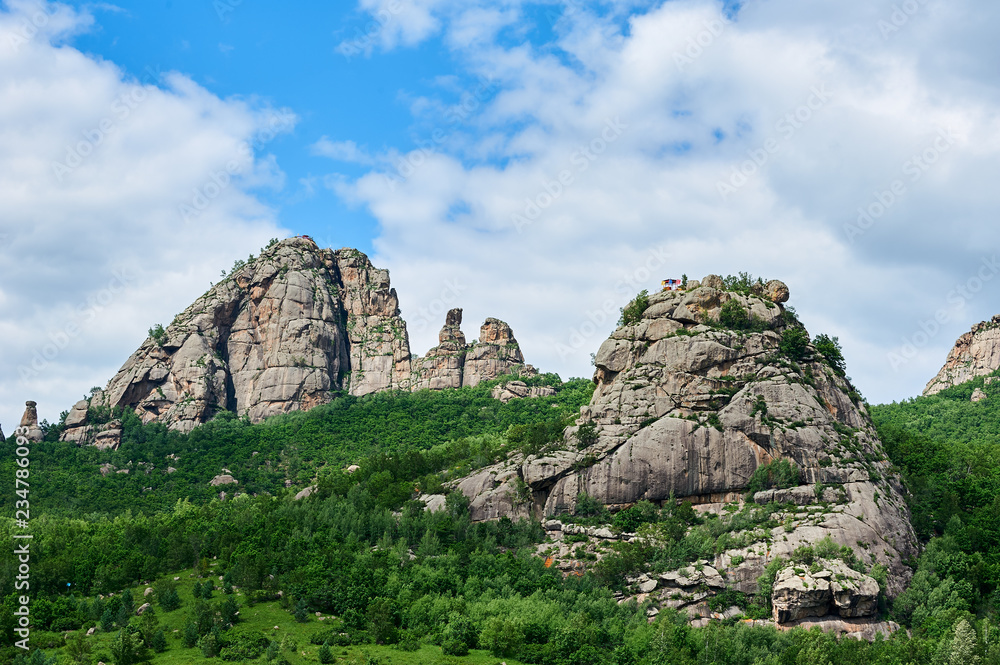 The summer Lama mountains in Blin town Hulunbuir city, China.
