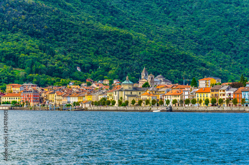 Lakeside view of Cannobio, Italy photo