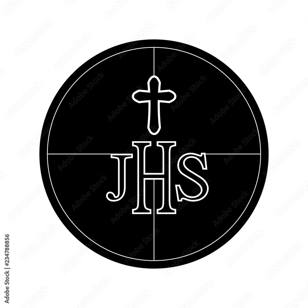 Isolated communion host silhouette. Vector illustration design Isolated communion host silhouette. Vector illustration design