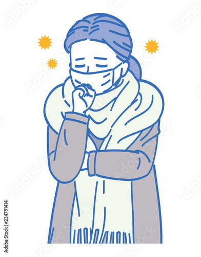 Masking pollen women Upper body