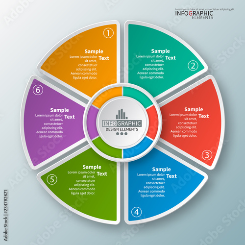 Abstract 3D Paper Infographics. Business template .Vector illustration