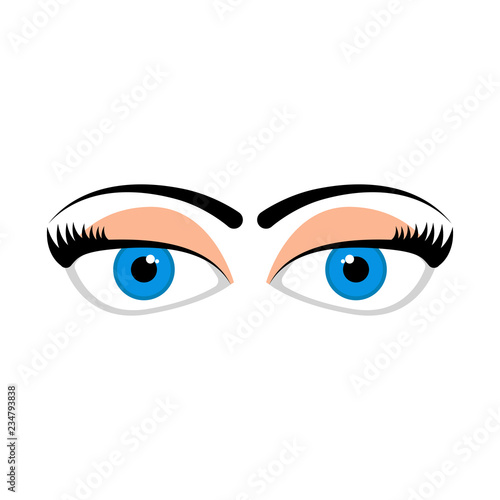 Isolated doubtful eyes image. Vector illustration design