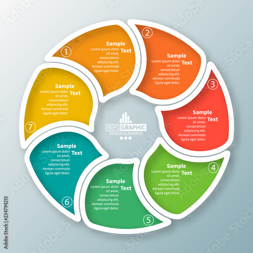 Abstract 3D Paper Infographics. Business template .Vector illustration