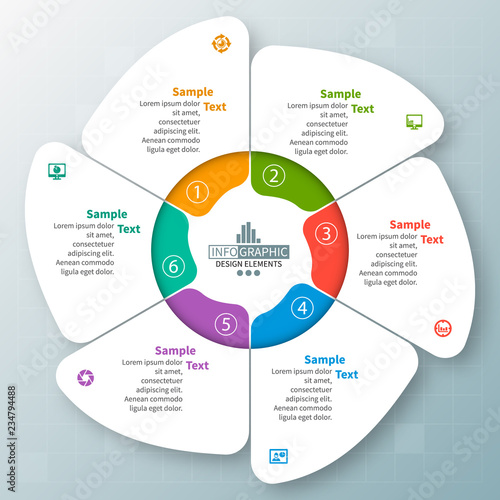 Abstract 3D Paper Infographics. Business template .Vector illustration