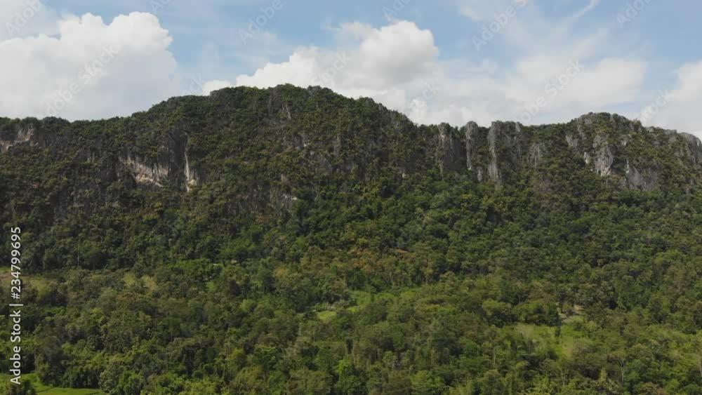 Path through the green forest and countryside of Thailand, Top view aerial video from drone. Path through the green forest and countryside of Thailand, Top view aerial video from drone.