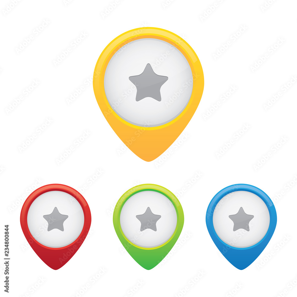 Vector Star Pins Vector Star Pins