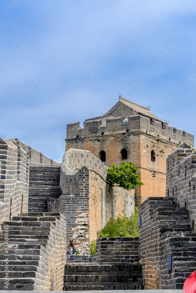 Watch Towers and Gun Emplacements on The Great Wall of China at Jinshanling 