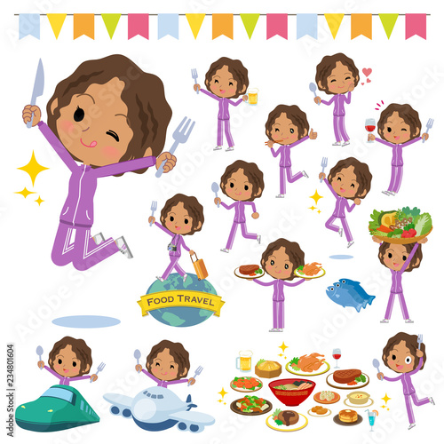school dark skin girl purple jersey_food festival