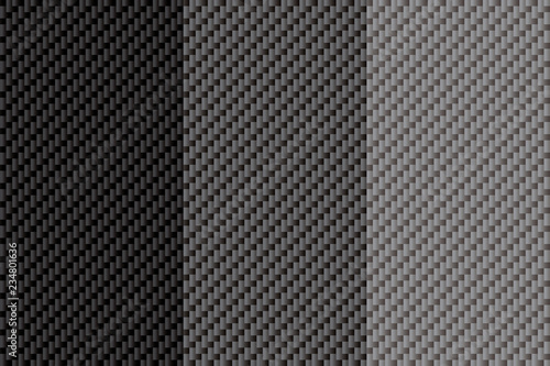 Seamless Carbon fiber texture, Vector set