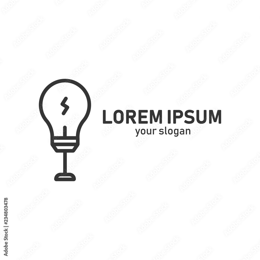 Balloon standing lamp idea logo icon Balloon standing lamp idea logo icon