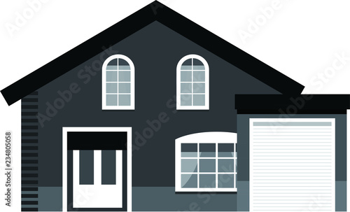 Monochrome Western style house