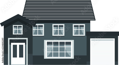 Monochrome Western style house