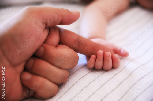 Wallpaper Mural baby holding father's finger Torontodigital.ca