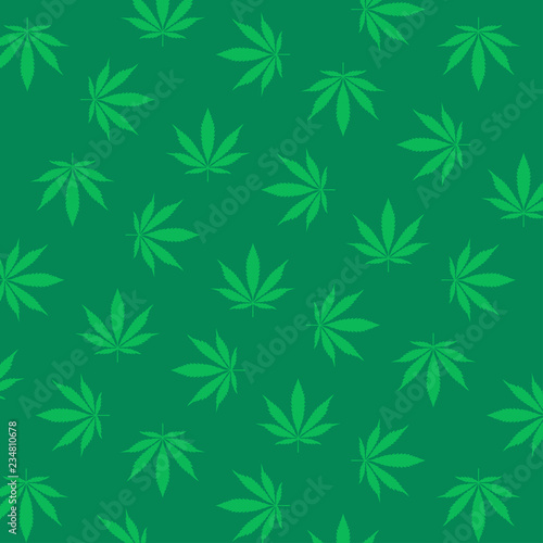 green floral background with leaves