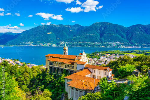 Santuario della Madonna del Sasso in Locarno, Switzerland photo