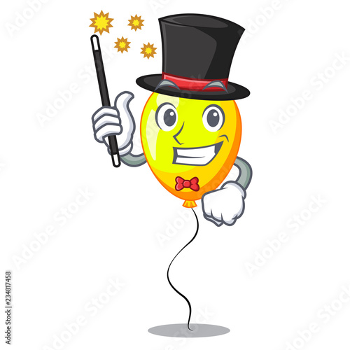Magician Yellow balloon isolated on for mascot