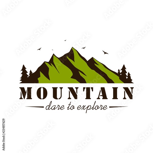 Mountain Explorer Adventure Logo  Icon  Sign Badge Vector Template Design