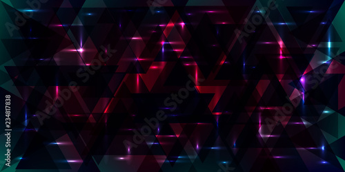 Vector starry sky pattern in red and blue colors.