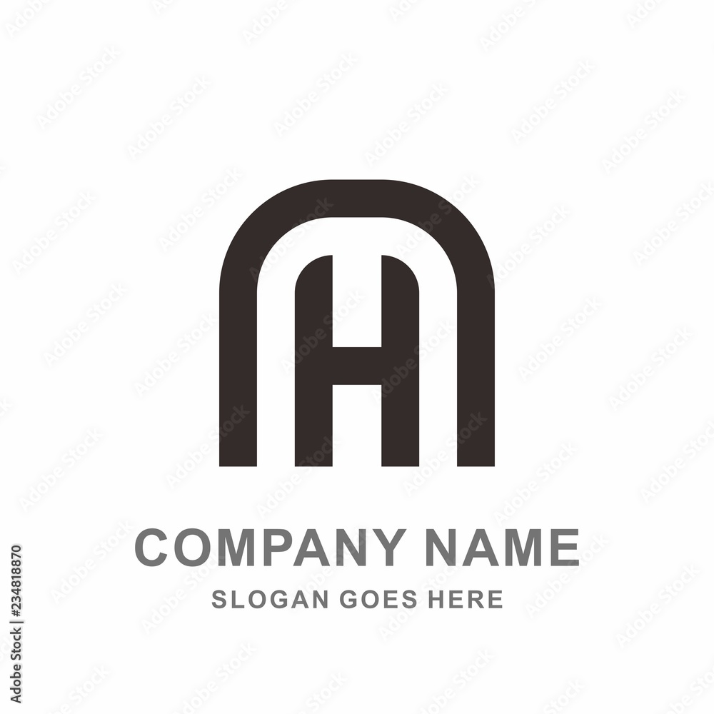 Monogram Letter H Geometric Square Business Company Stock Vector Logo Design Template Monogram Letter H Geometric Square Business Company Stock Vector Logo Design Template