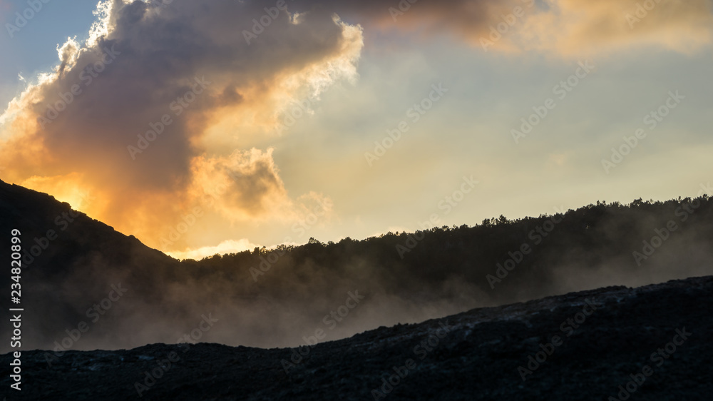 Kilauea volcano erupts with plume of smoke