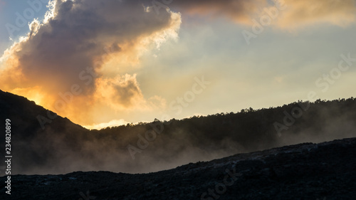 Kilauea volcano erupts with plume of smoke