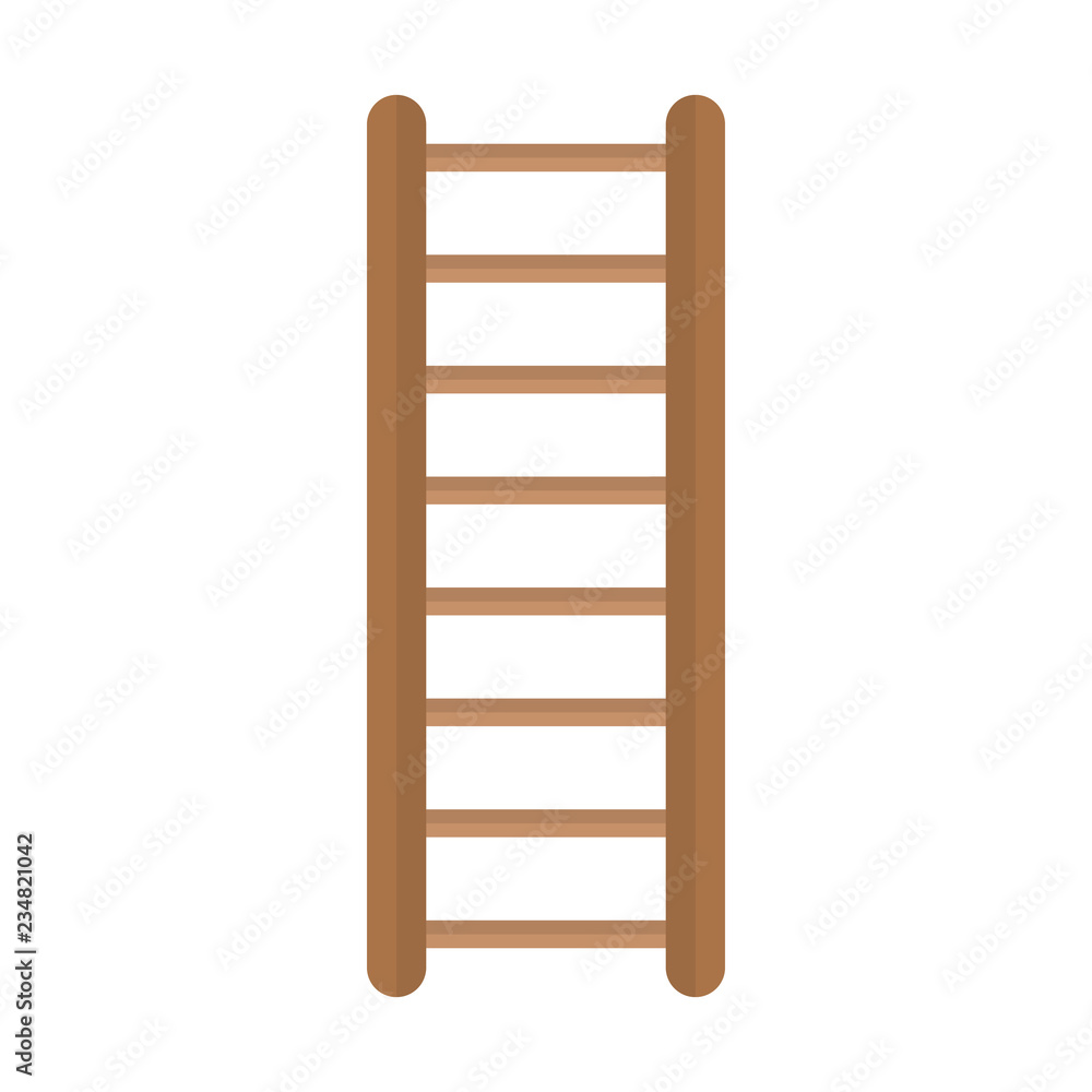 ladder icon in flat style isolated vector illustration on white