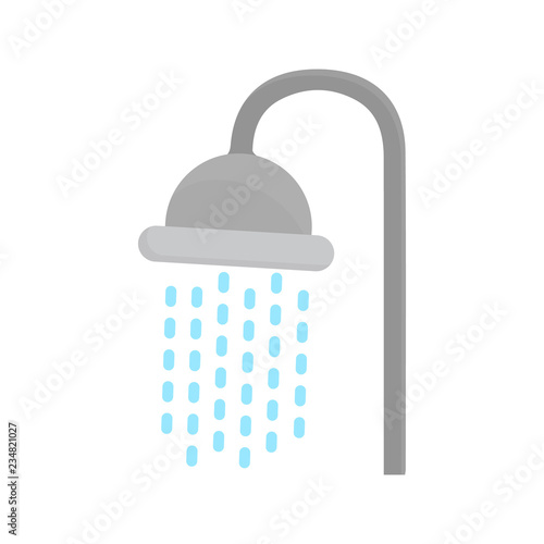 shower head icon in flat style isolated vector illustration on white transparent background