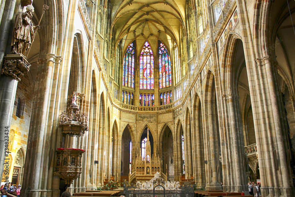 Church Saint Vitus Cathedral in Prague, Czech Republic