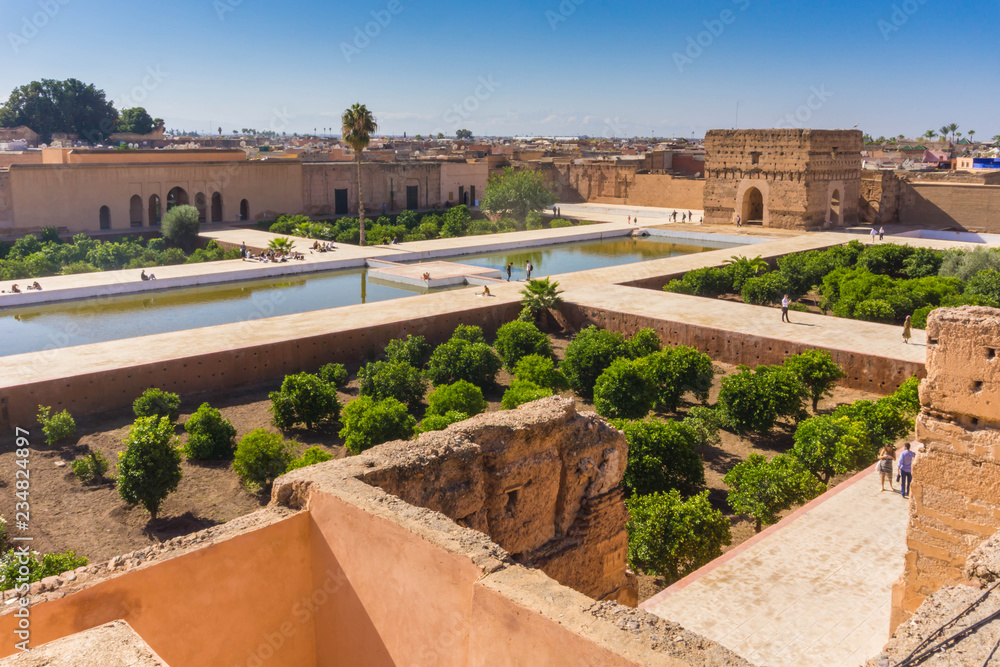 El Badi Palace in Marrakech in Morocco