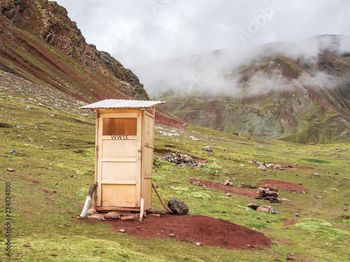 A toilet in the mountains