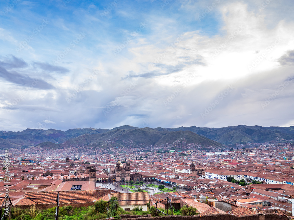 View of the Cusco's Plaza de Armas square