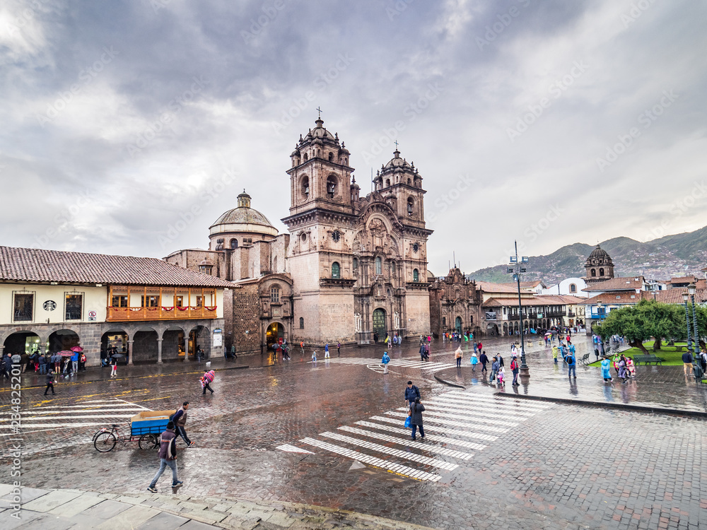 Compañia de Jesus church in the Plaza de Armas of Cusco